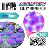 Green Stuff World Martian Fluor Tufts dekoratyviniai žolės kuokšteliai, purpurinės-mėlynos spalvos