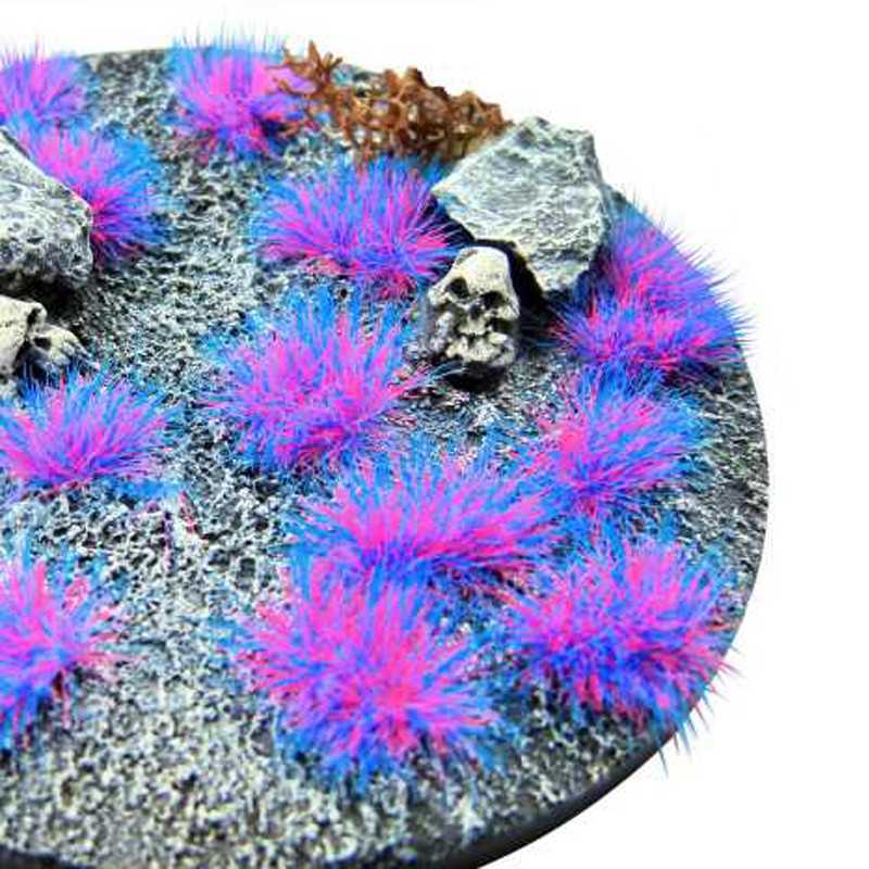 Green Stuff World Martian Fluor Tufts dekoratyviniai žolės kuokšteliai, purpurinės-mėlynos spalvos