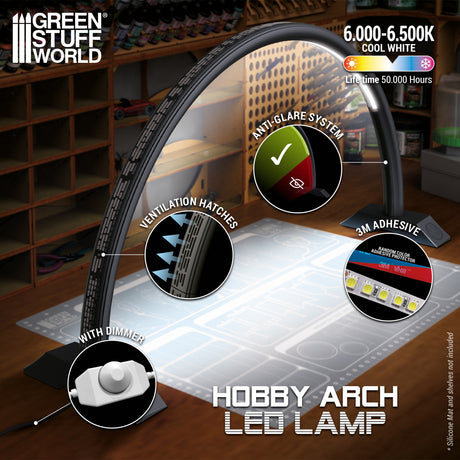 Green Stuff World Hobby Arch LED lempa – Darth Black