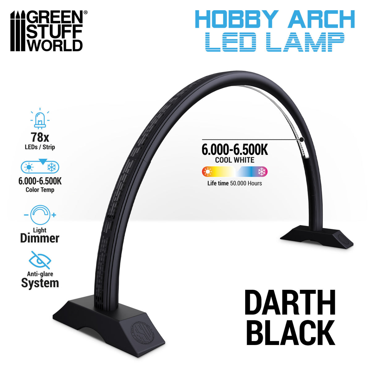 Green Stuff World Hobby Arch LED lempa – Darth Black