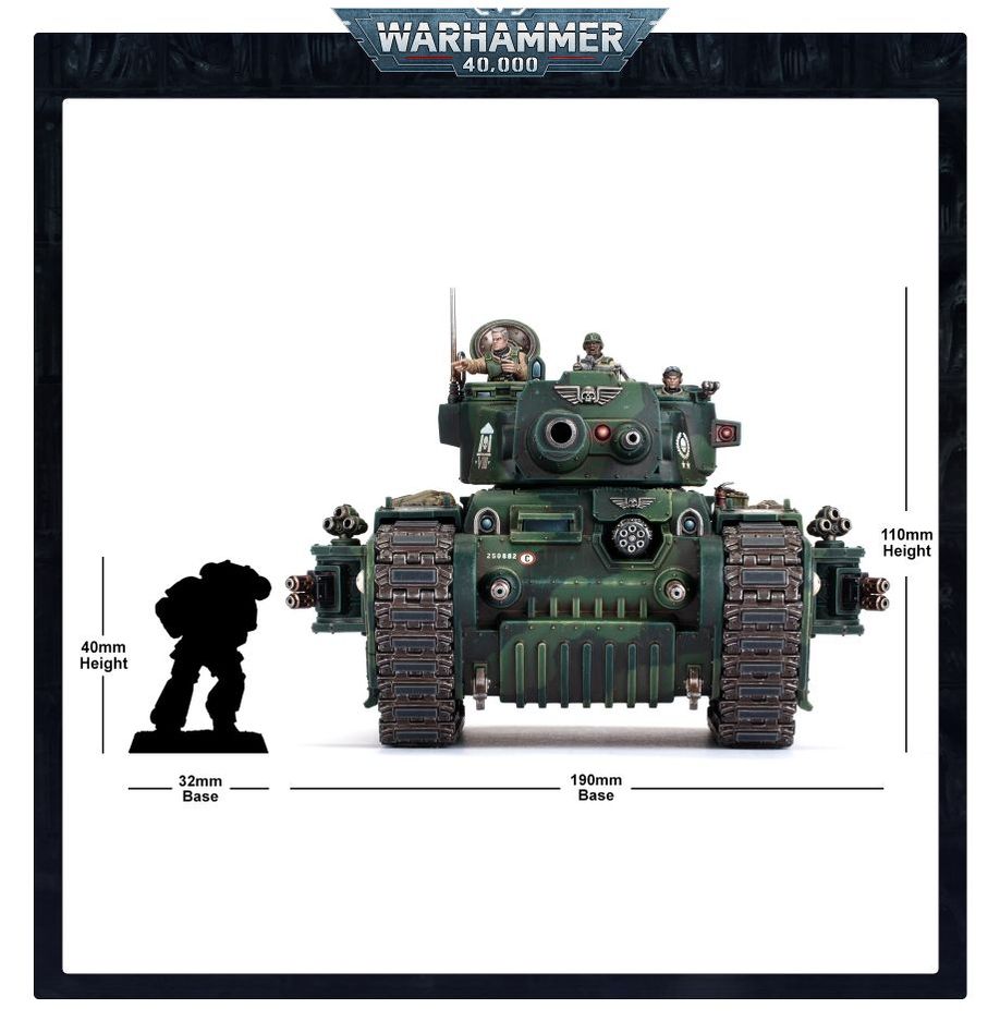 Warhammer 40,000 Rogal Dorn Battle Tank miniatiūros surinkimo rinkinys