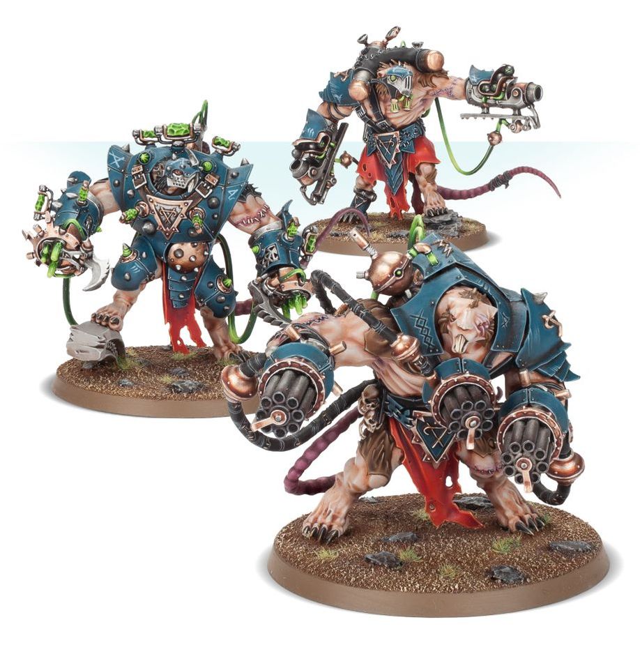 Warhammer Age of Sigmar Skaven Stormfiends miniatiūrų rinkinys