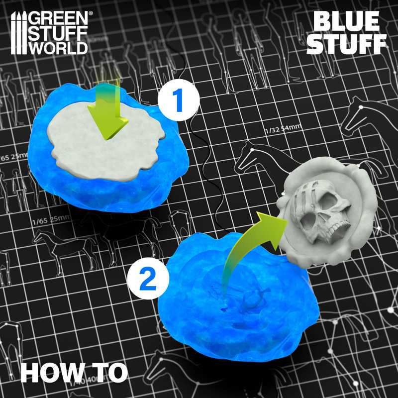 Green Stuff World Blue Stuff formos modeliavimui, 8 lazdelės