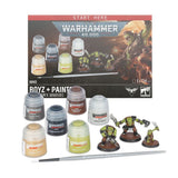 Warhammer 40,000 Orks: Boyz + Paints miniatiūrų ir dažų rinkinys