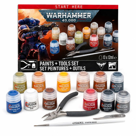Warhammer 40,000 dažų ir įrankių rinkinys