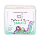 Resin Rockers Glimmer Cure UV derva su blizgučiais, kieta, pilnas rinkinys