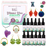 Resin Rockers Glimmer Cure UV derva su blizgučiais, kieta, pilnas rinkinys