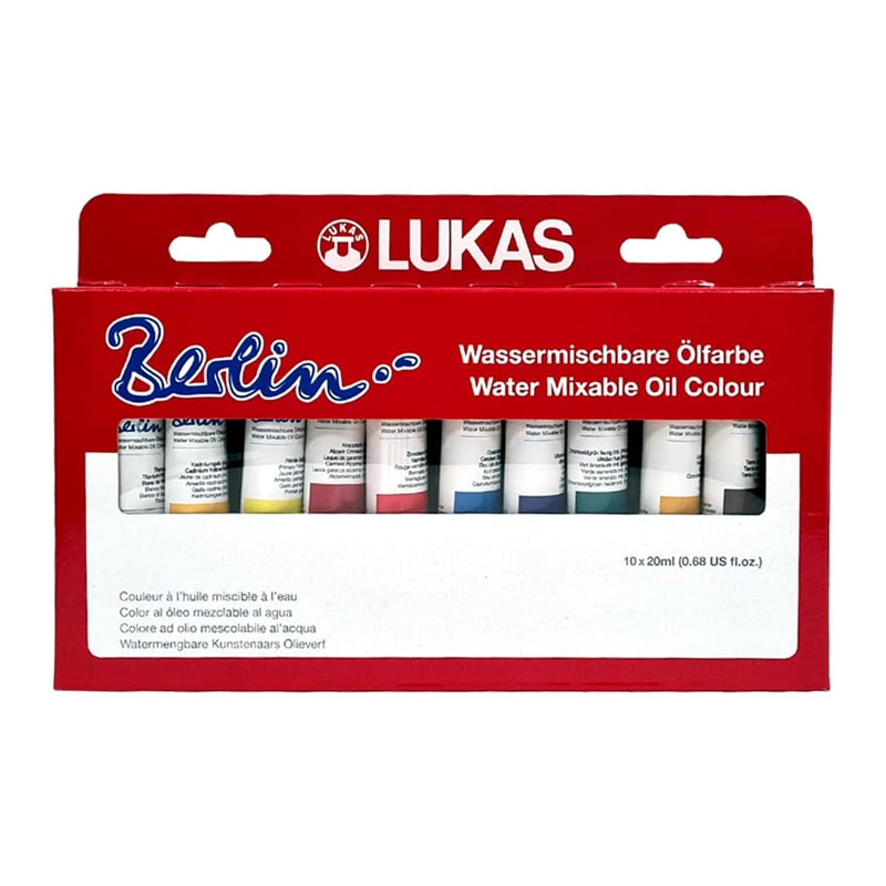 Lukas Berlin vandeniu skiedžiamų aliejinių dažų rinkinys, 10x20 ml