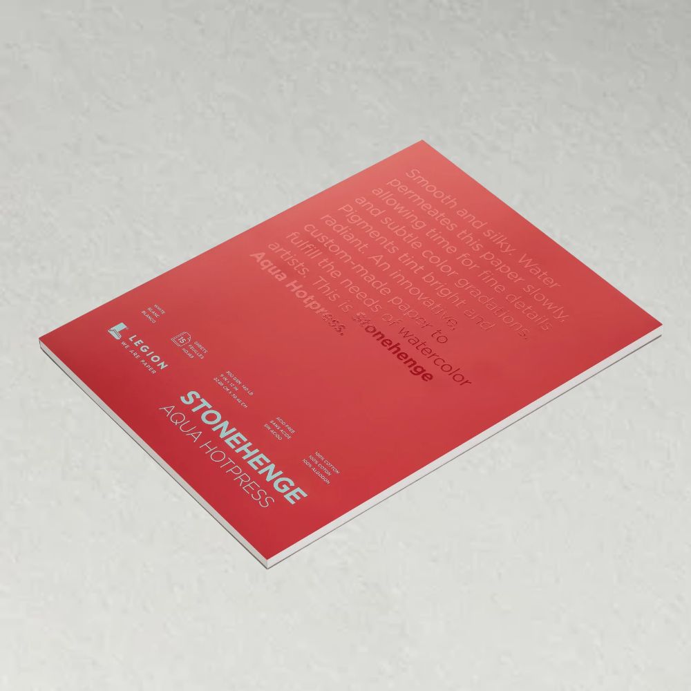 Stonehenge Aqua White akvarelinis popierius, 15 lapų, 300 gsm