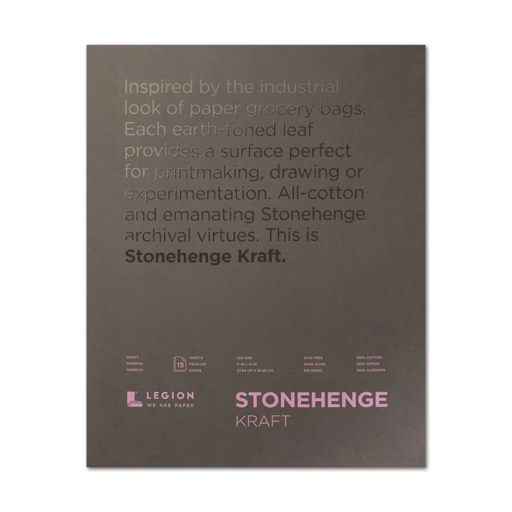 Stonehenge Kraft piešimo popierius, 15 lapų, 250 gsm
