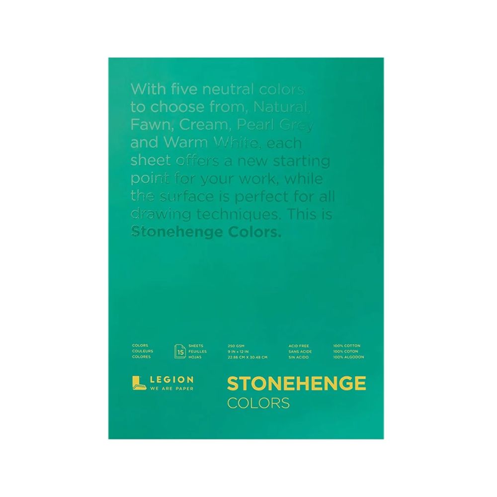 Stonehenge Colors piešimo popierius, 15 lapų, 250 gsm