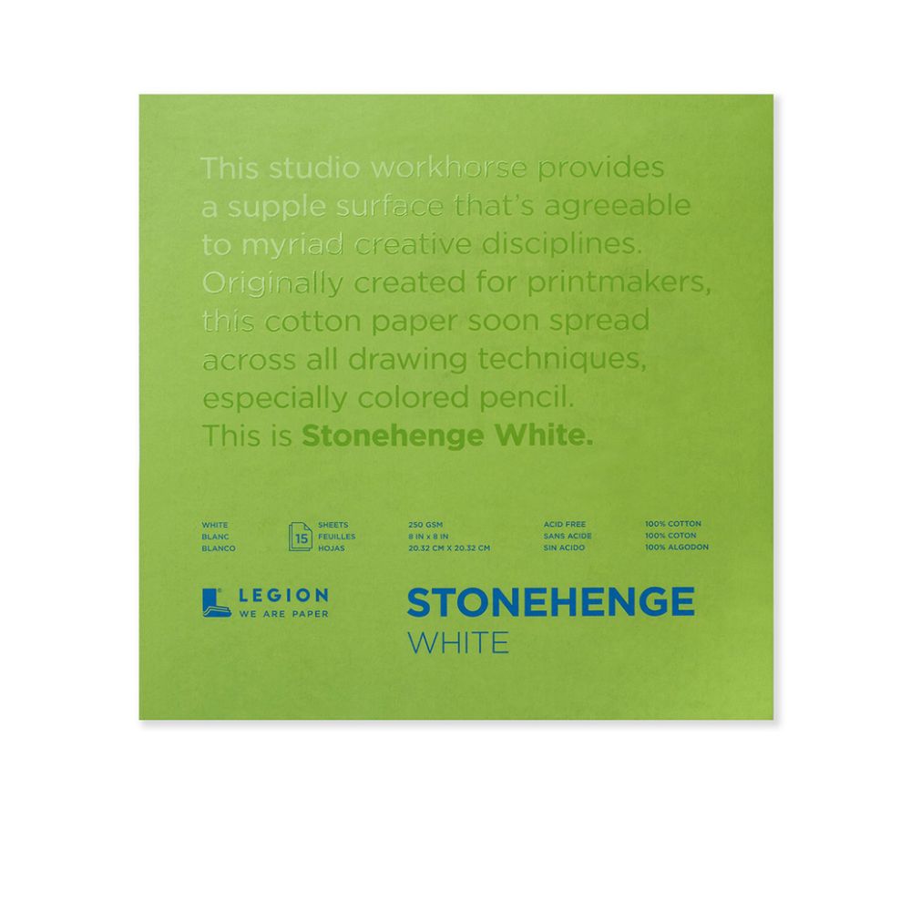 Stonehenge White piešimo popieriaus, 15 lapų, 250 gsm