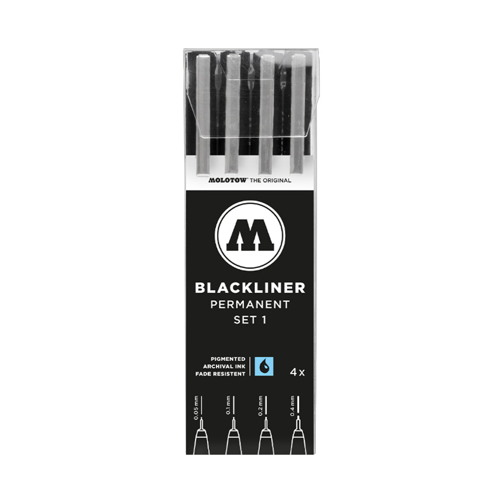 Molotow Water-Proof Blackliners Set 1, 4 pcs.