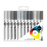 Molotow Aqua Color Brush Grey Set, 12 pcs.