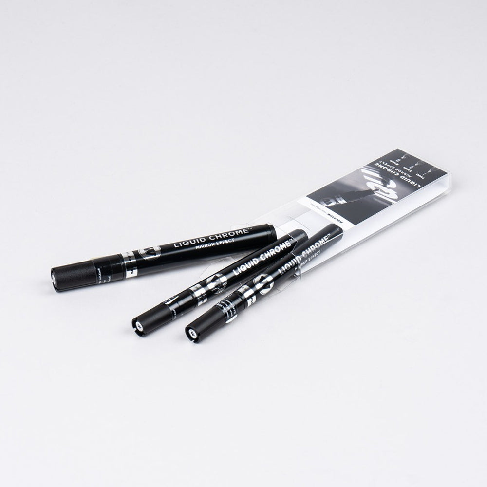 Molotow Liquid Chrome Markers with Mirror Effect Basic Set, 3 pcs.