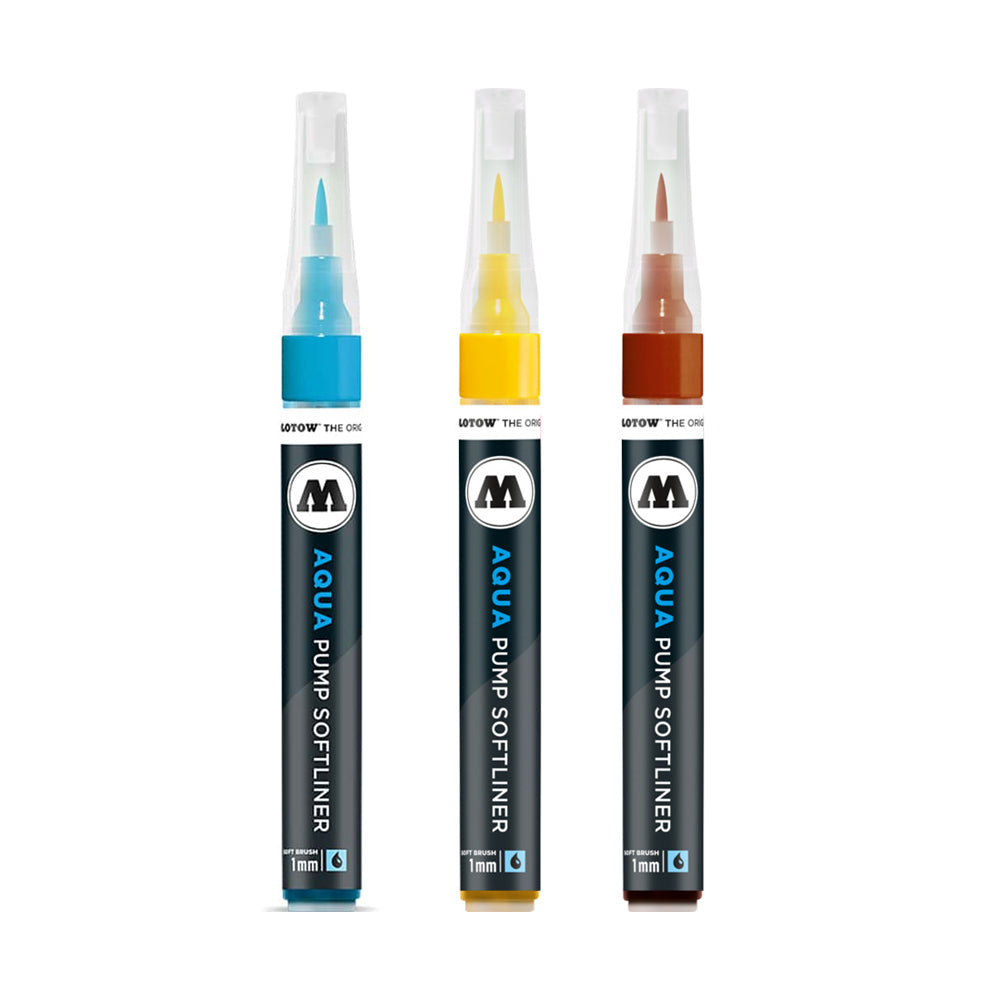 Molotow Aqua Pump Softliners akvareliniai markeriai, 1 mm