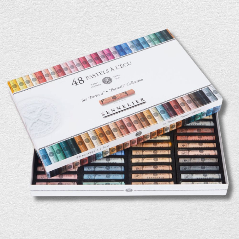 Sennelier sausų pastelių rinkinys portretams, 48 spalvos