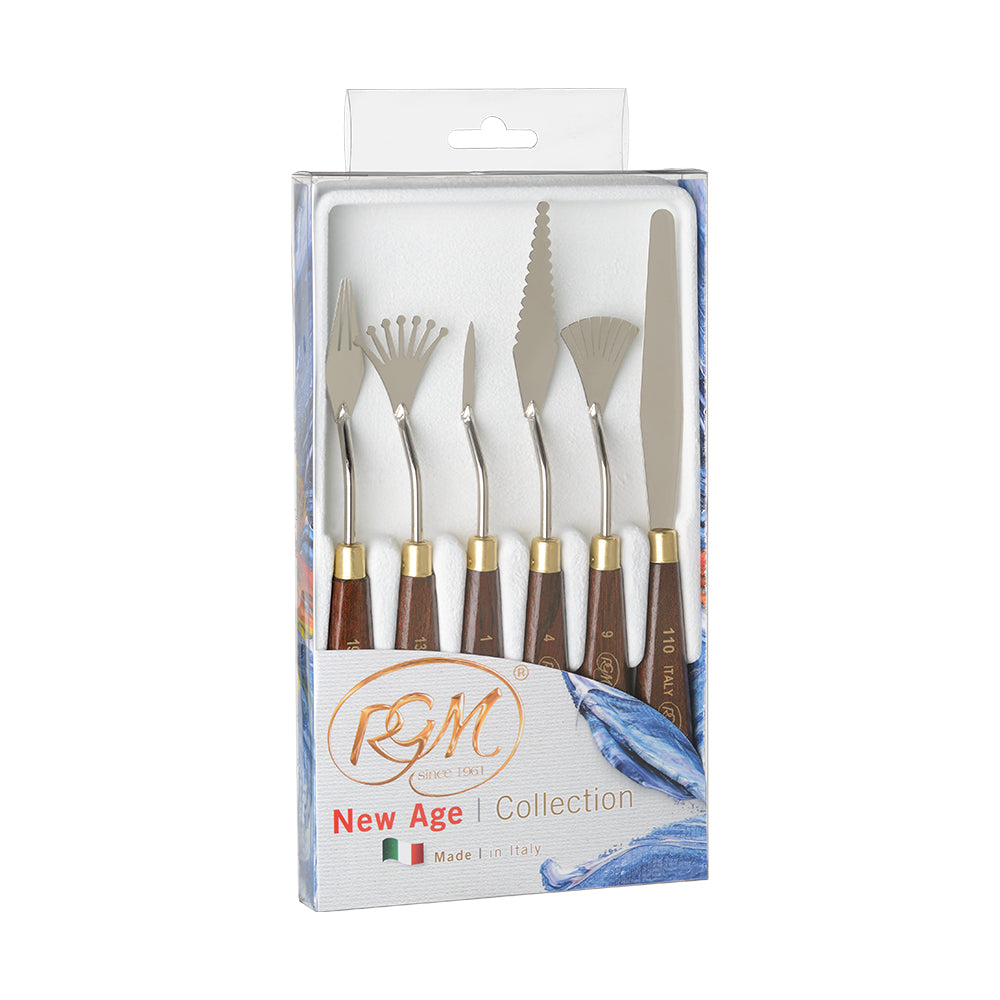 RGM New Age Line mentelių tapybai rinkinys, 6 vnt.