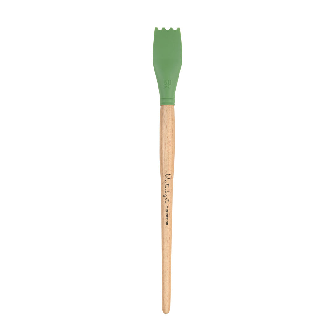 Princeton Brush Catalyst™ Blade silikoninis tapybos įrankis, žalios spalvos, No. 3
