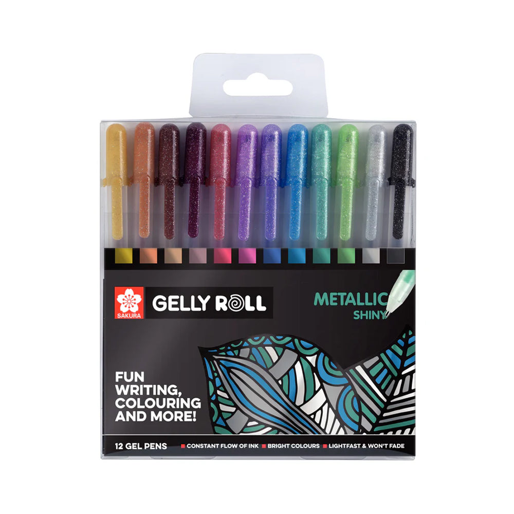 Sakura Gelly Roll gelinių tušinukų rinkinys Metallic, 12 spalvų