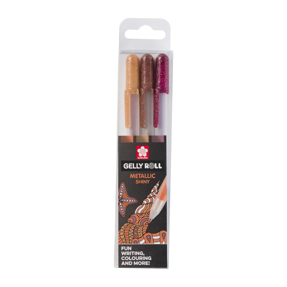 Sakura Gelly Roll gelinių tušinukų rinkinys Metallic Nature, 3 spalvos
