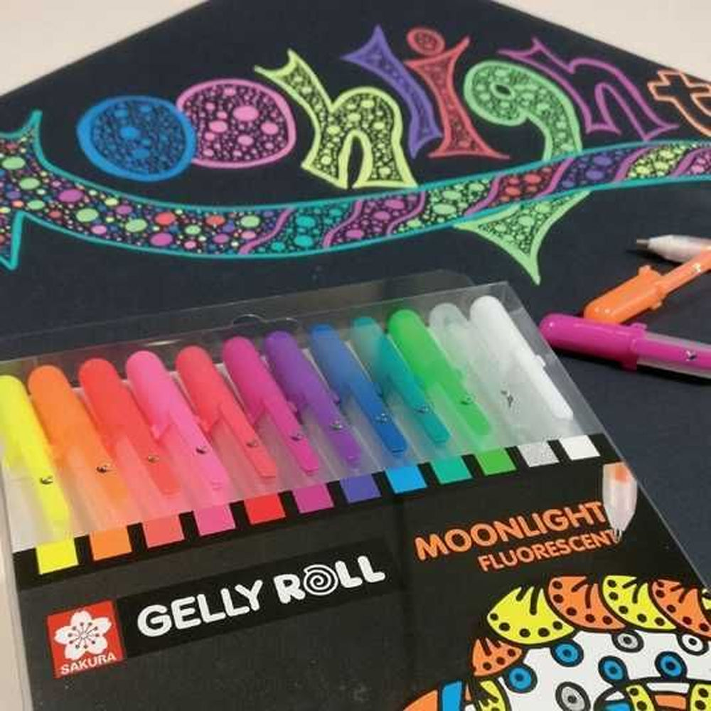Sakura Gelly Roll gelinių tušinukų rinkinys Moonlight, 12 spalvų