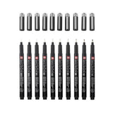 Sakura Pigma Micron Black Edition Set, 10 Pens + Pen Case