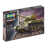 Revell T-34/85 Soviet Tank Model Kit, 1:72