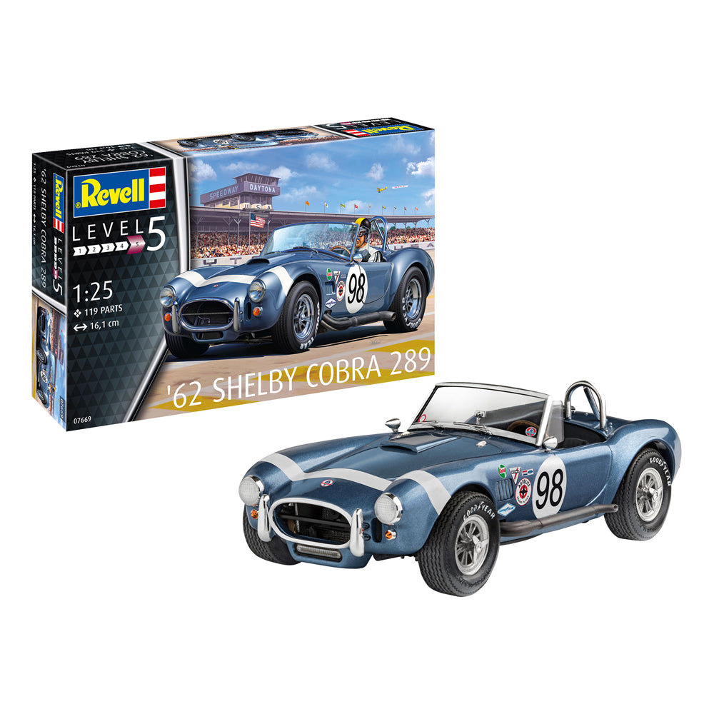 Revell '62 Shelby Cobra 289 sportinio automobilio surenkamas modelis, 1:25