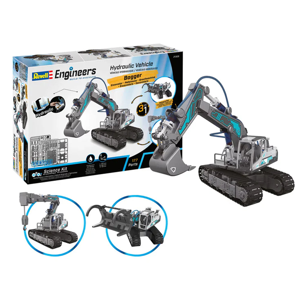 Revell hidraulinio ekskavatoriaus 3in1 surenkamas modelis, 1:24