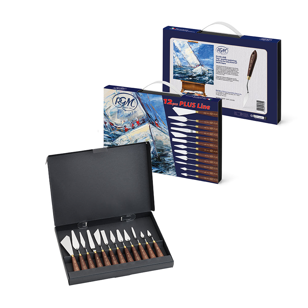 RGM Plus Line mentelių tapybai rinkinys, 12 vnt.