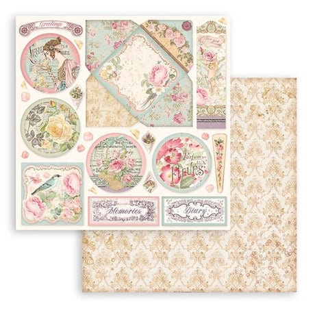 Stamperia Double-Sided Scrapbooking Paper Set - Rose Parfum, 10 units