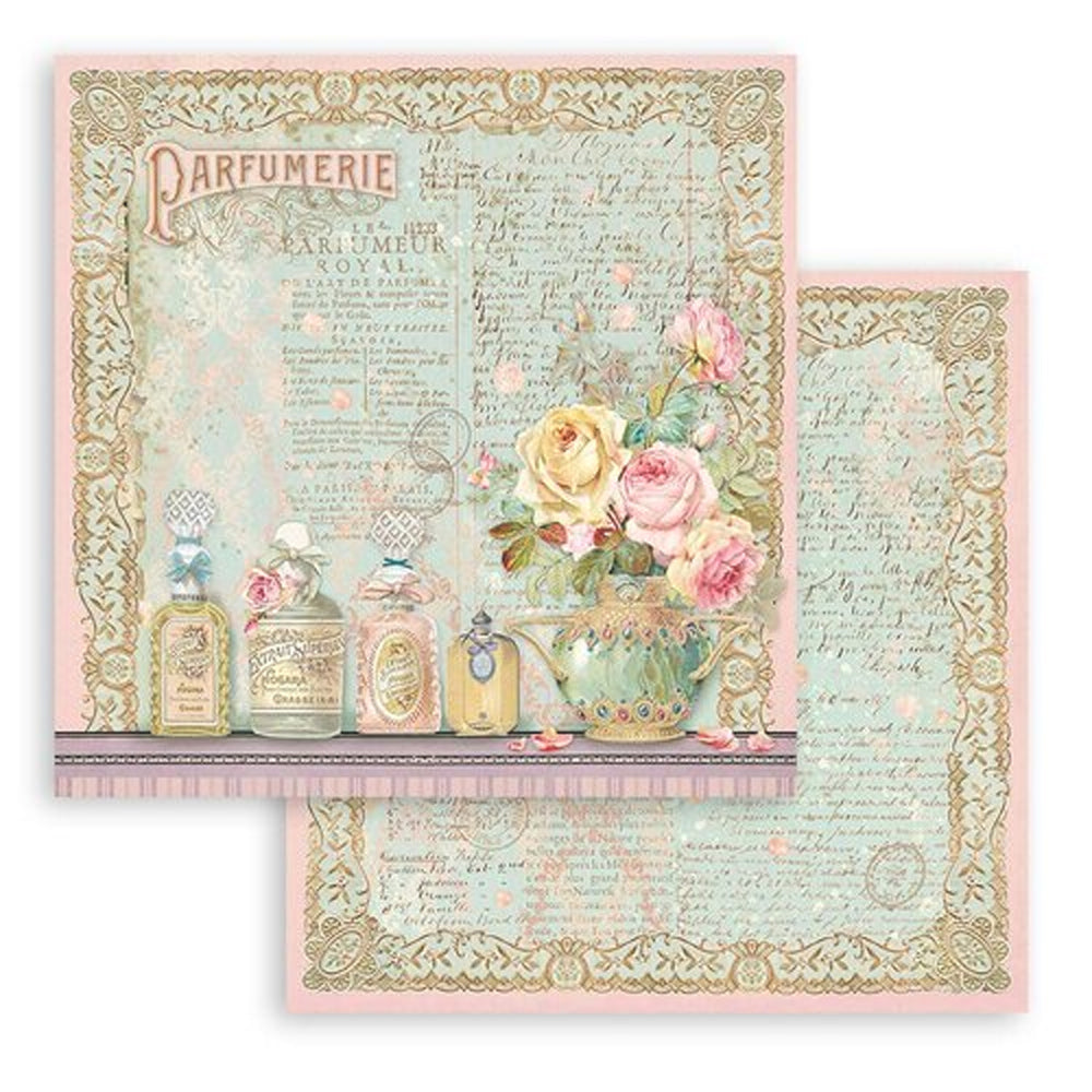 Stamperia Double-Sided Scrapbooking Paper Set - Rose Parfum, 10 units