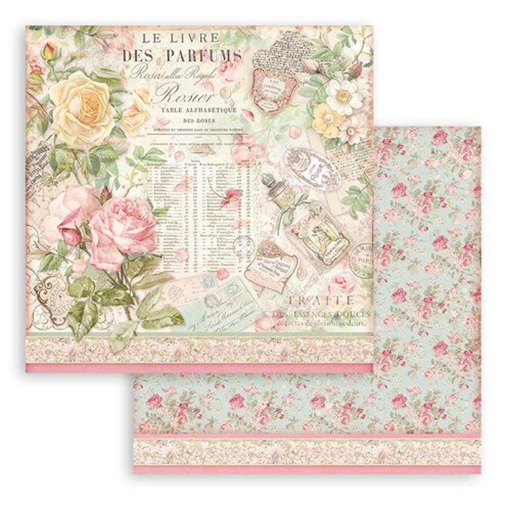 Stamperia Double-Sided Scrapbooking Paper Set - Rose Parfum, 10 units