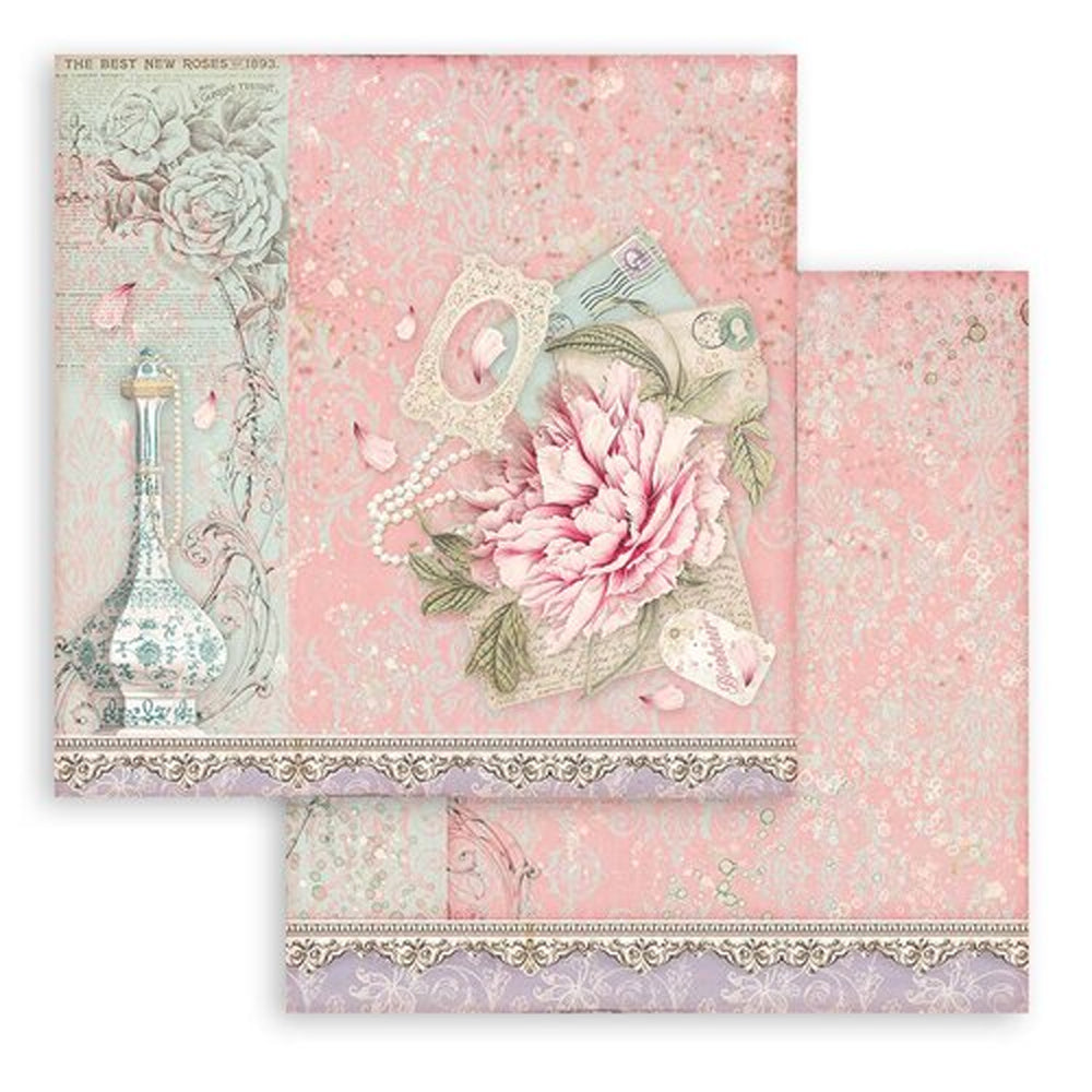 Stamperia Double-Sided Scrapbooking Paper Set - Rose Parfum, 10 units