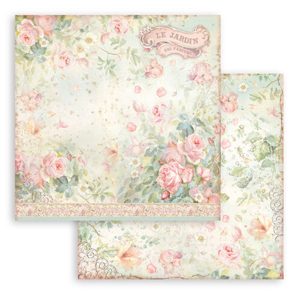 Stamperia Double-Sided Scrapbooking Paper Set - Rose Parfum, 10 units