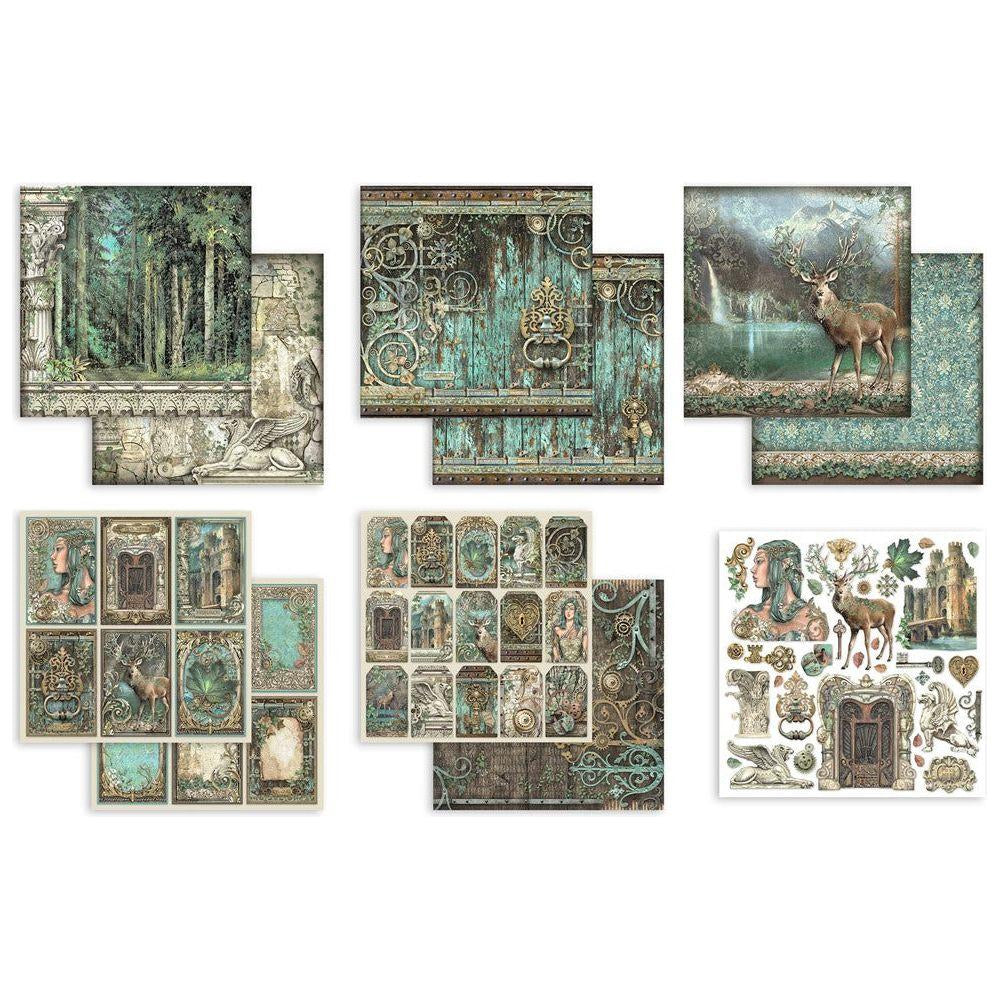 Stamperia Double-Sided Scrapbooking Paper Set - Magic Forest, 10 units