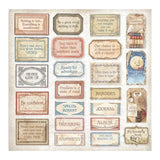 Stamperia Double-Sided Scrapbooking Paper Set - Vintage Library, 10 units