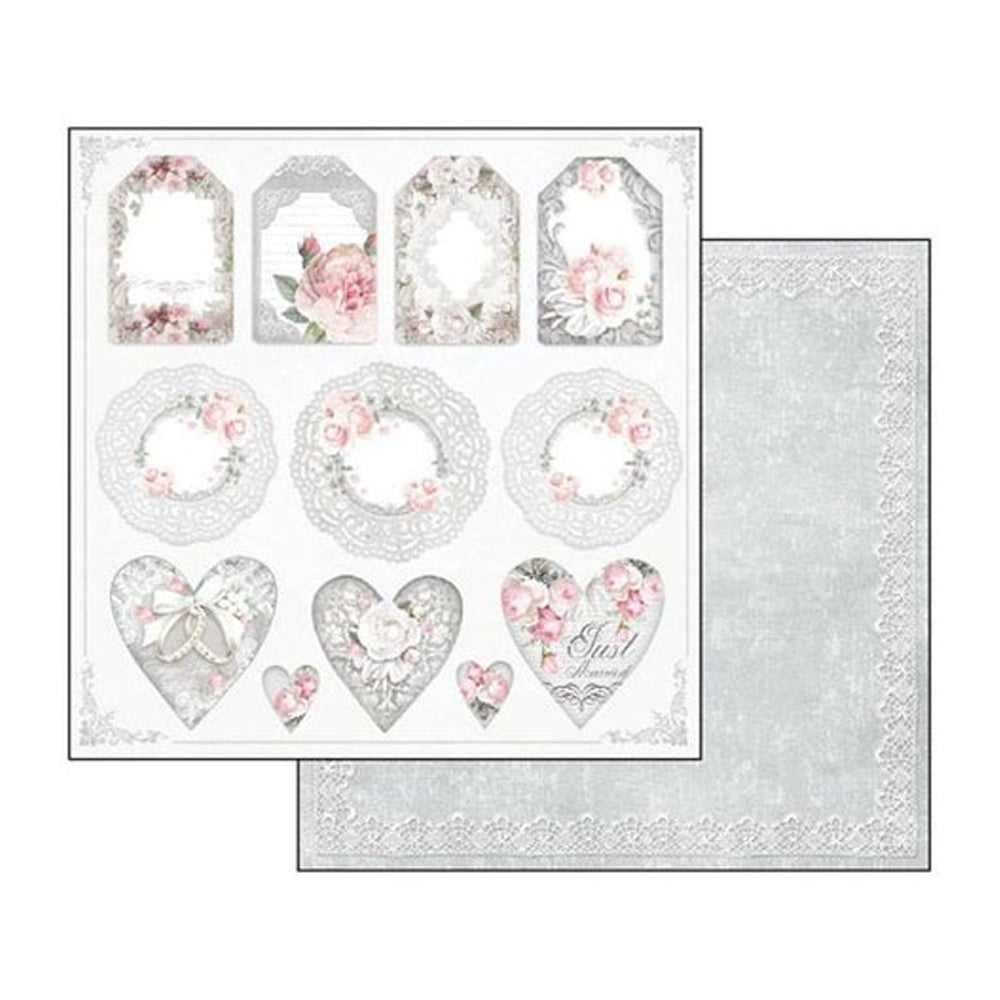 Stamperia Double-Sided Scrapbooking Paper Set - Wedding, 10 units