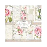 Stamperia Double-Sided Scrapbooking Paper Set - Letters and Flowers, 10 units