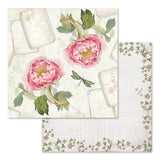 Stamperia Double-Sided Scrapbooking Paper Set - Letters and Flowers, 10 units