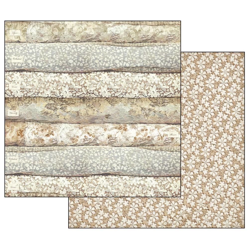 Stamperia Double-Sided Scrapbooking Paper Set - Old Lace, 10 units