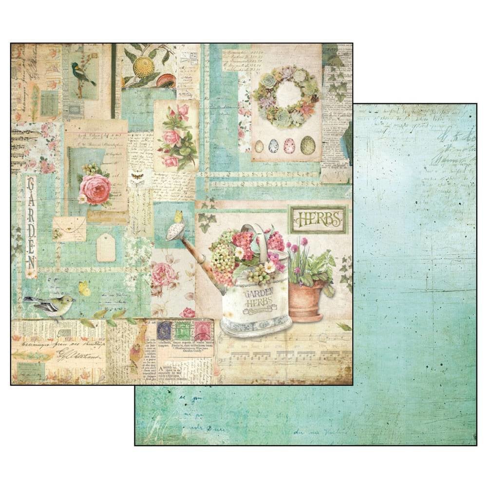 Stamperia Double-Sided Scrapbooking Paper Set - Garden, 10 units