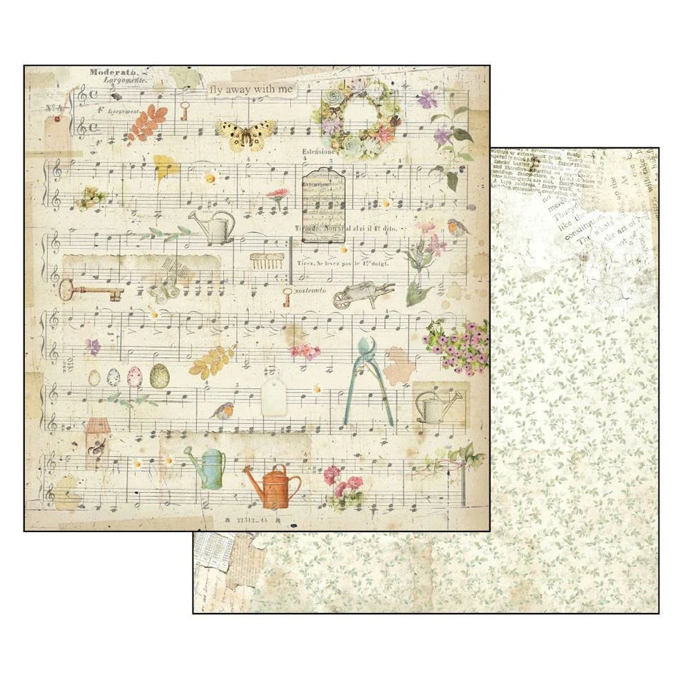 Stamperia Double-Sided Scrapbooking Paper Set - Garden, 10 units