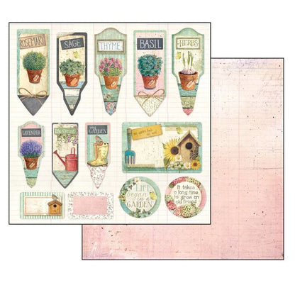 Stamperia Double-Sided Scrapbooking Paper Set - Garden, 10 units