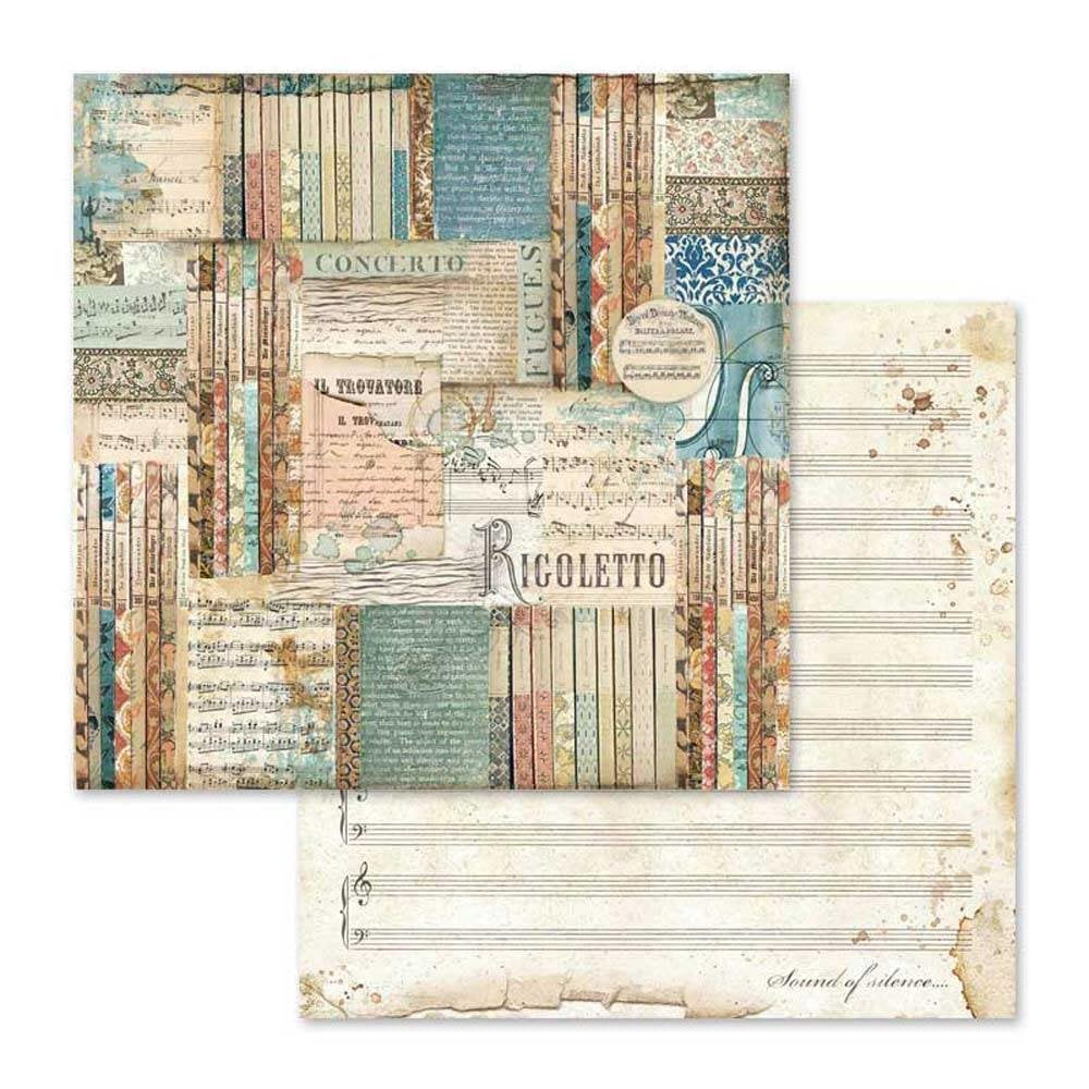 Stamperia Double-Sided Scrapbooking Paper Set - Music, 10 units