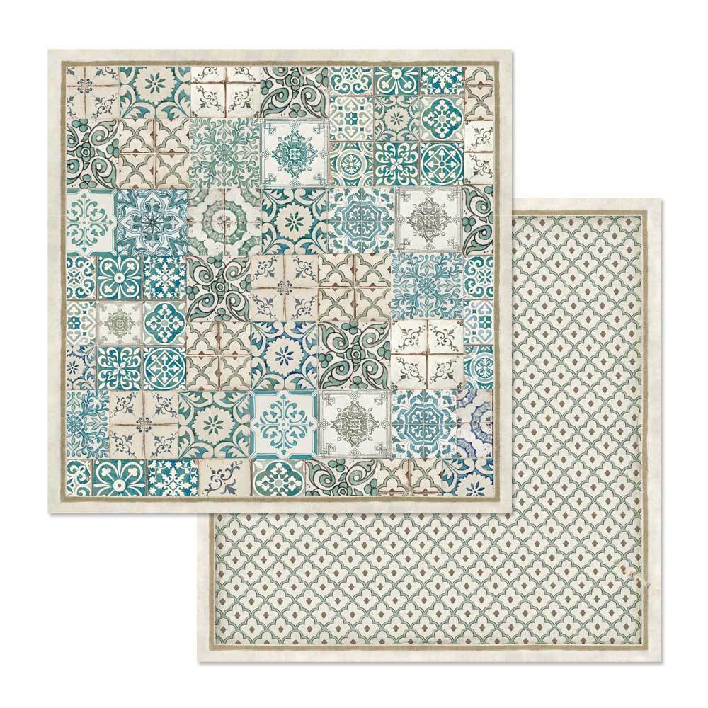 Stamperia Double-Sided Scrapbooking Paper Set - Azulejos, 10 units