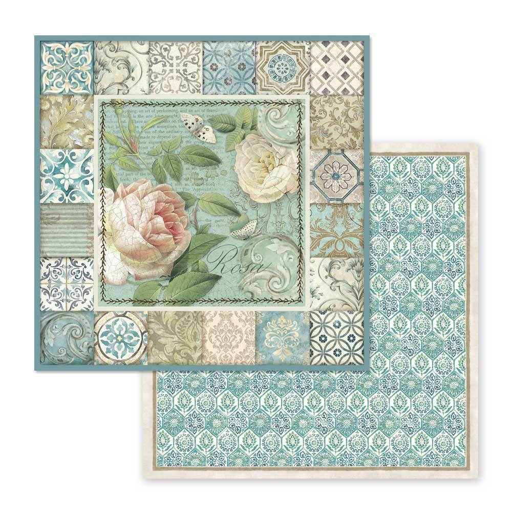 Stamperia Double-Sided Scrapbooking Paper Set - Azulejos, 10 units