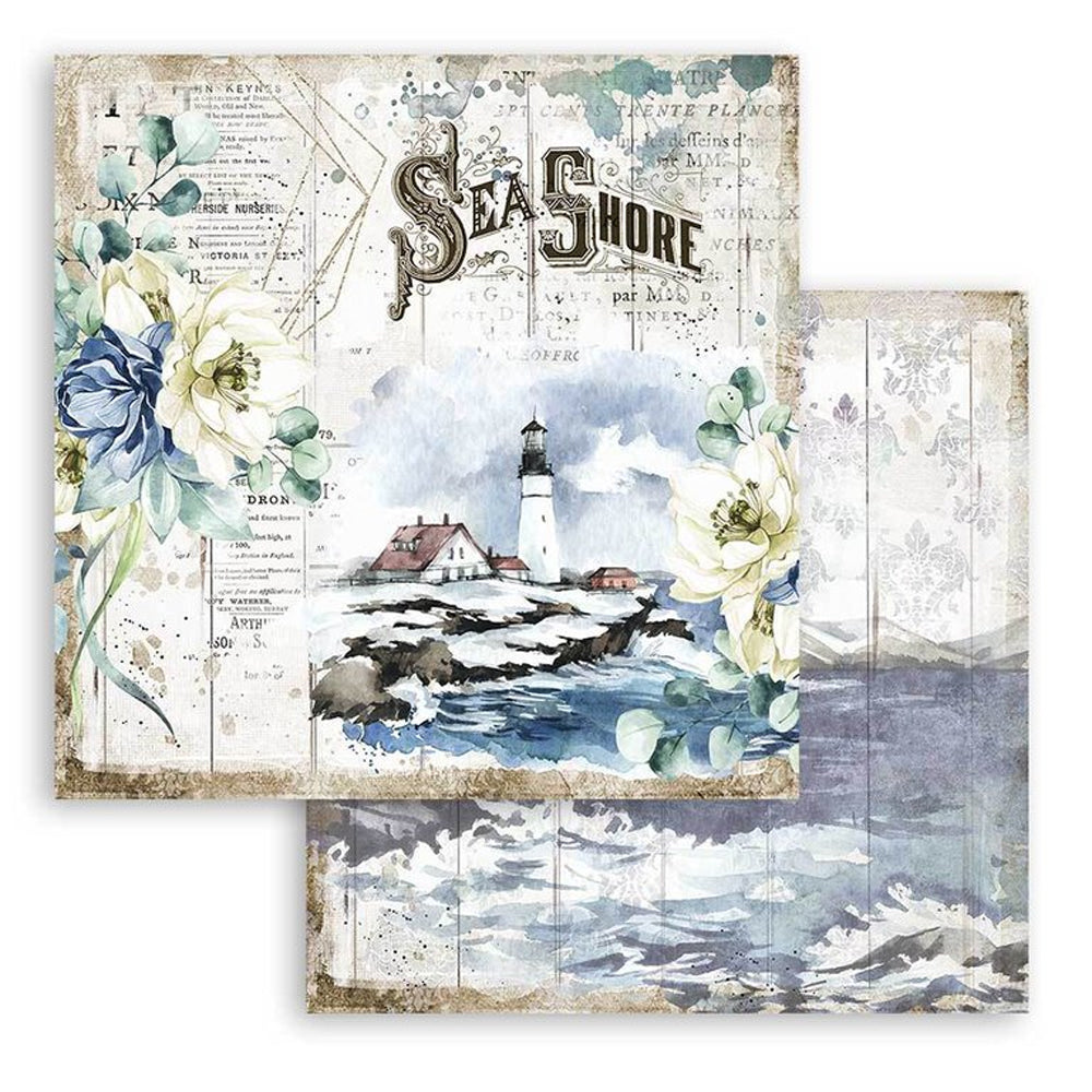 Stamperia Double-Sided Scrapbooking Paper Set - Sea Dream, 10 units