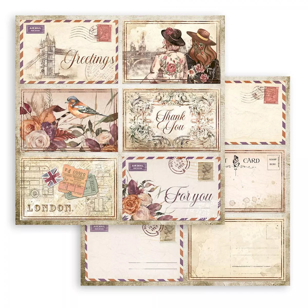 Stamperia Double-Sided Scrapbooking Paper Set - Our Way, 10 units